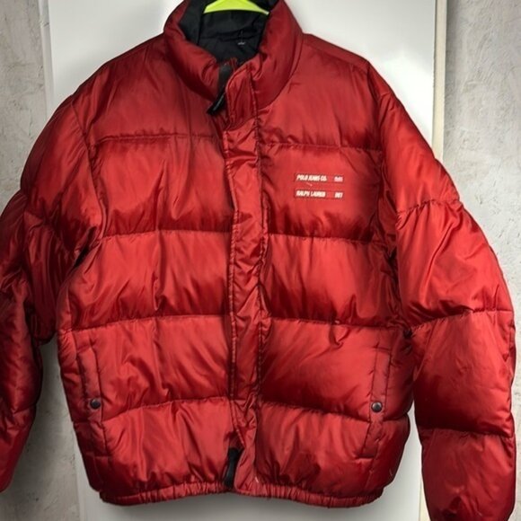 Polo Jeans co Ralph Lauren outerwear vtg red‎ down jacket - Picture 1 of 7